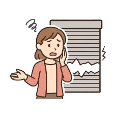 台風でシャッターが<br class="d-none d-lg-block">大きく歪んでしまった